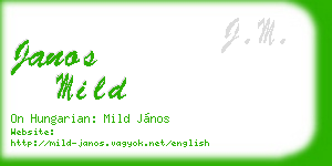 janos mild business card