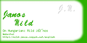 janos mild business card